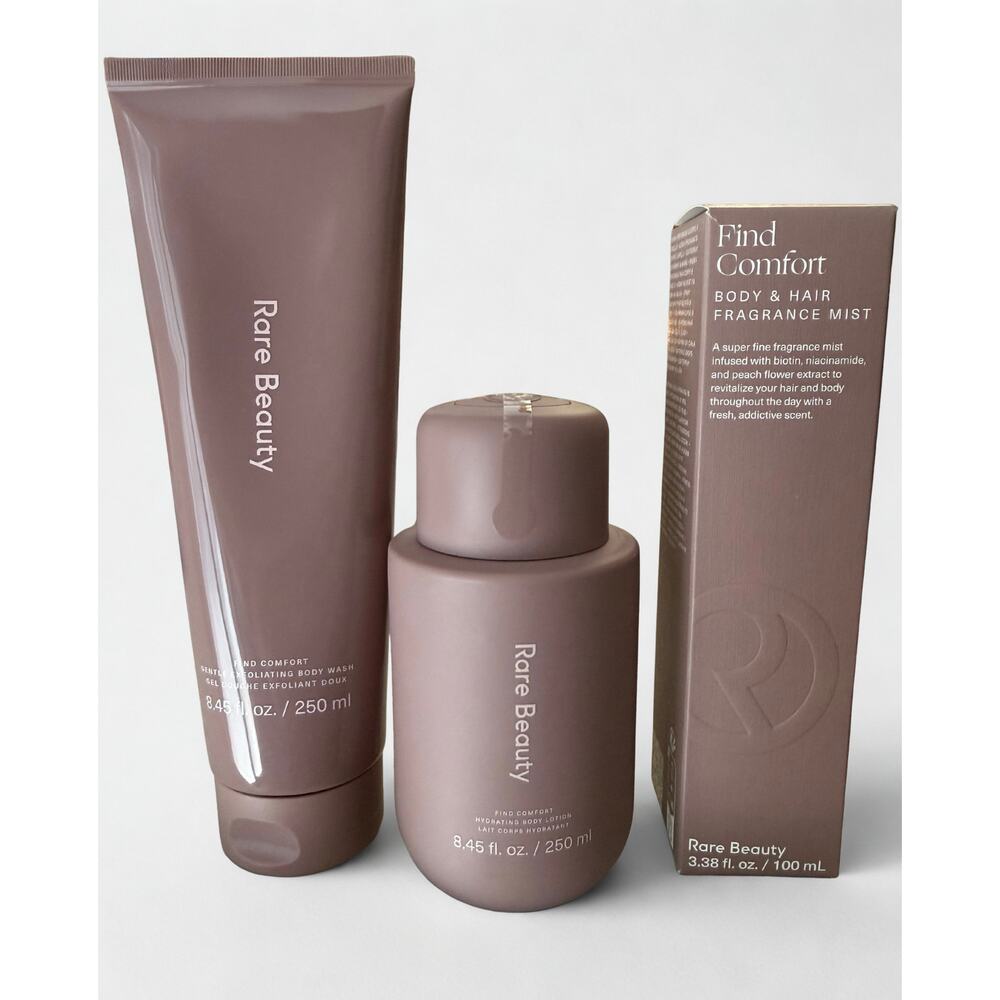 Rare Beauty Find Comfort Body & Hair Mist + Wash + Lotion Set New